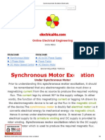 Synchronous Motor Excitation - Electrical4u PDF