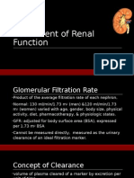 Assesment of Renal Function