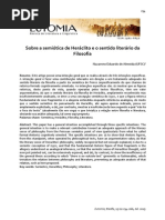 Ancient Philosophy Sobre a Semiotica de Heraclito e o Sentido Literario Da Filosofia Revista Eutomia