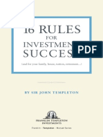 16 Rules for Investment Success - Templeton