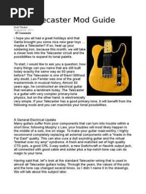 Telecaster Mod Guide