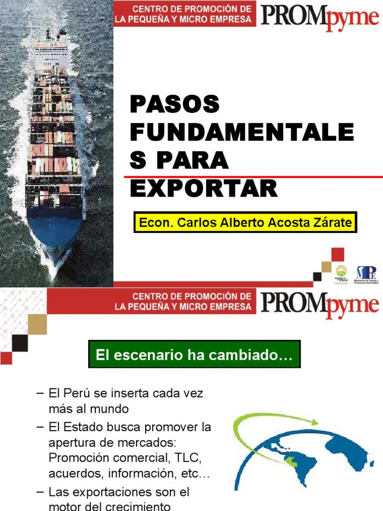 12 Pasos Para Exportar Ppt Exportaciones Bancos