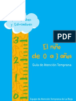 Guia de Atención Temprana.el Niño y La Niña de O a 3 Años