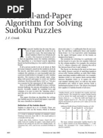 Solving Sudoku Puzzles