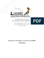 Programme Scientifique 2014-2016
