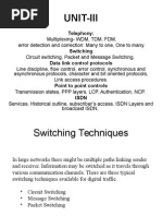 Unit-Iii: Telephony: Multiplexing-WDM, TDM, FDM, Switching Data Link Control Protocols