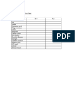 Muscle Fiber Chart Blanks