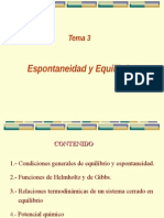 Tema 3-Espontaneidad y Equilibrio