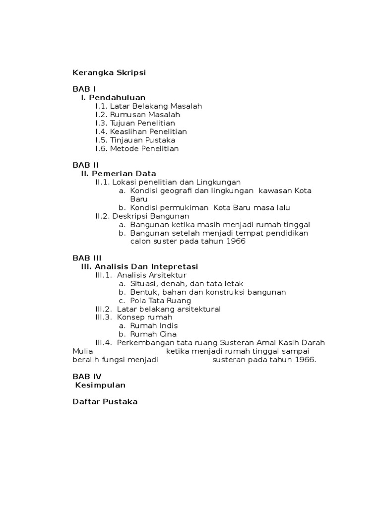 Kerangka Skripsi
