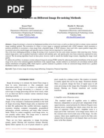 A Review On Different Image De-Noising Methods