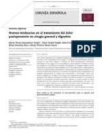 Nuevas Tendencias en El Tratamiento Del Dolor Postoperatorio en Cirugía General y Digestiva