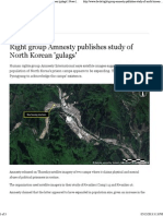 Amnesty Publishes Study of North Korean Prison Camps Using Satellite Imagery