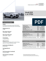 Audi Q3 Facelift - 1.4 TFSI Price & Specs