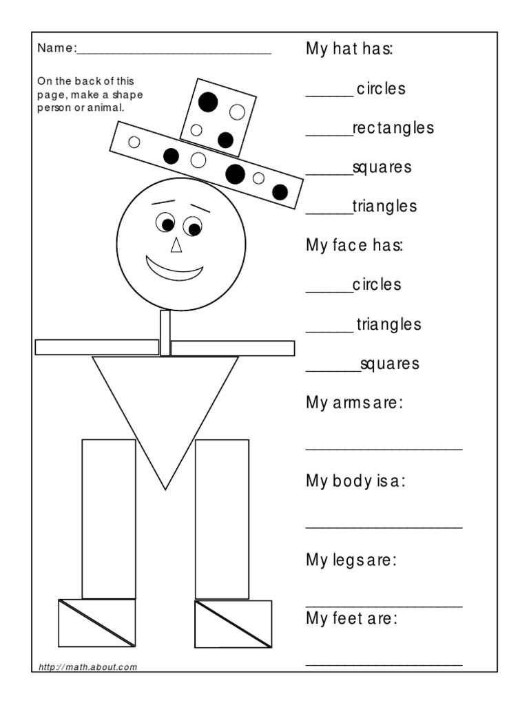 Finding Shapes in A Picture - Math Worksheet | PDF | Geometry ...