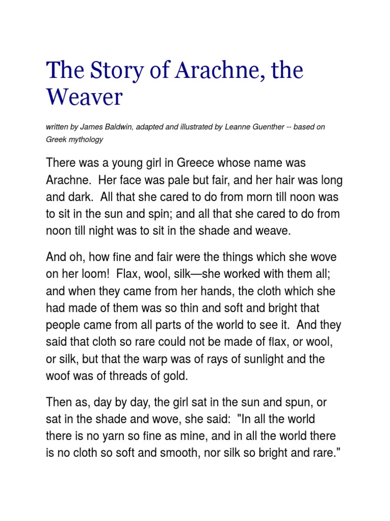 The Story of Arachne Weaving Clothing Industry