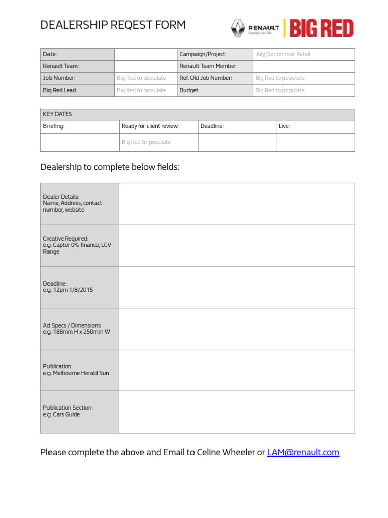 Renault Dealership Brief | PDF