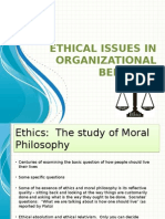 ethicalissuesinorganizationalbehavior-120403155406-phpapp02