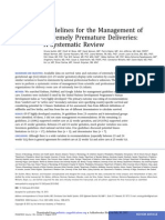 Guidelines Management Extremely Premature Deliveries 2015