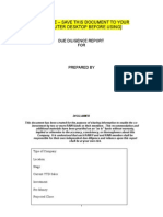 22 RAIN Standard Due Diligence Report Template Jan 09