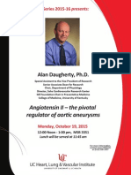 UC Heart, Lung, and Vascular Institute 2015-16 Seminar Series Presents: Angiotensin II - The Pivotal Regulator of Aortic Aneurysms