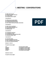 Meeting / Conversations: Conversation A