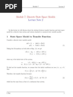 Module 7: Discrete State Space Models: Lecture Note 2