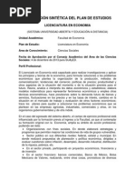 Plan de Estudios Economia UNAM
