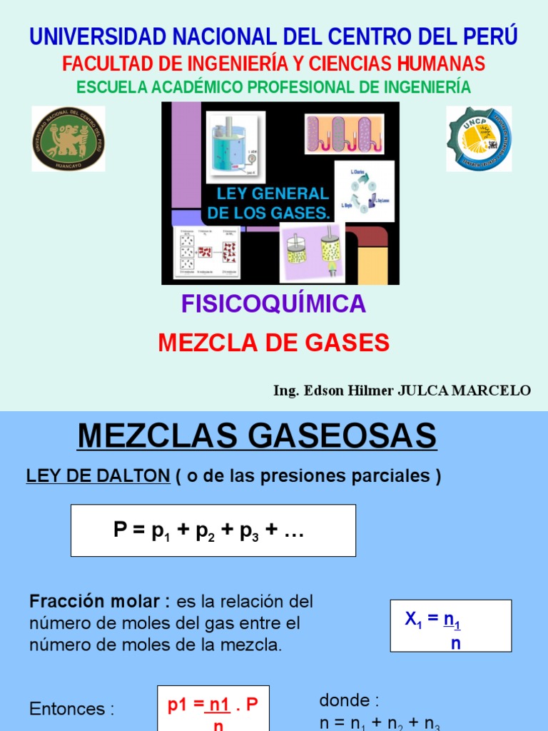 Mezclas Gaseosas | PDF | Disociación (química) | Mole (Unidad)