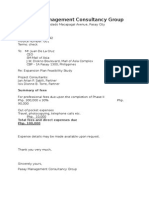 Pasay Management Consultancy Group: Summary of Fees