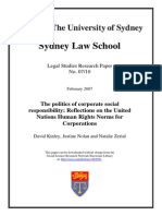 SSRN-id962981 The Politics of Corporate Social Responsibility Reflections On The United Nations Human Rights Norms For Corporations