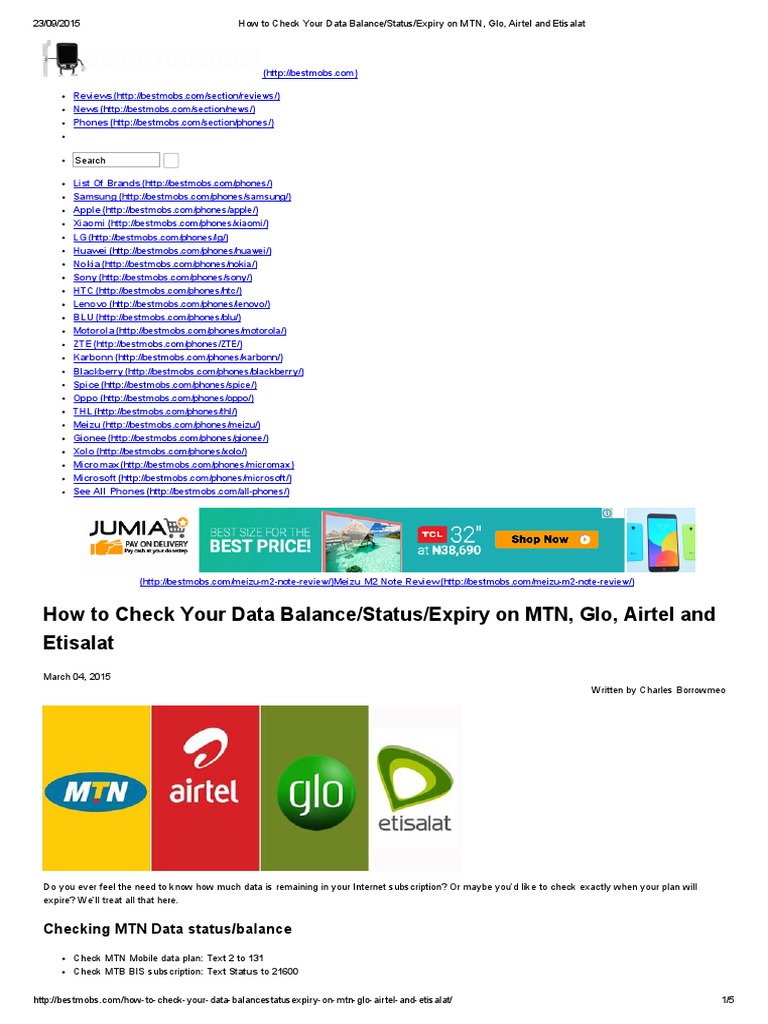 How to Check Your Data Balance_Status_Expiry on MTN, Glo ...