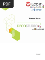 Wilcom Decostudio E3 Releasenotes PDF