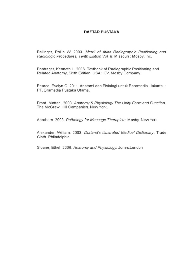 Comprehensive Radiology References List | PDF