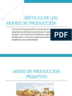 Características de Modos de Produccion