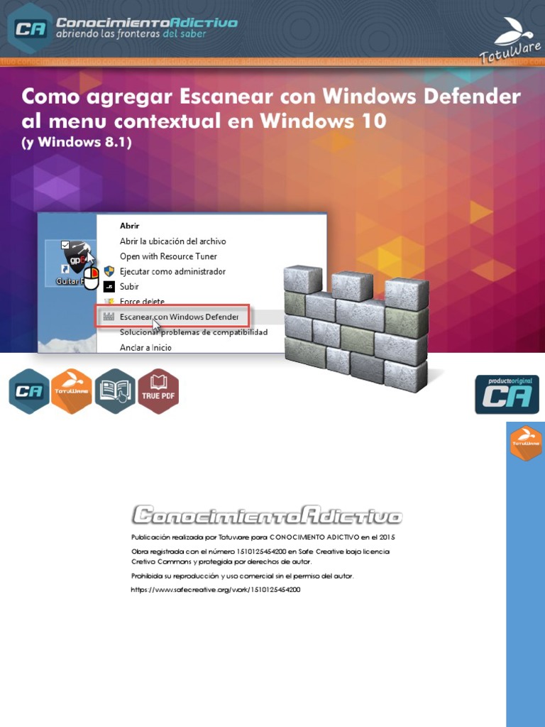 Como Agregar Escanear Con Windows Defender Al Menu Contextual en ...