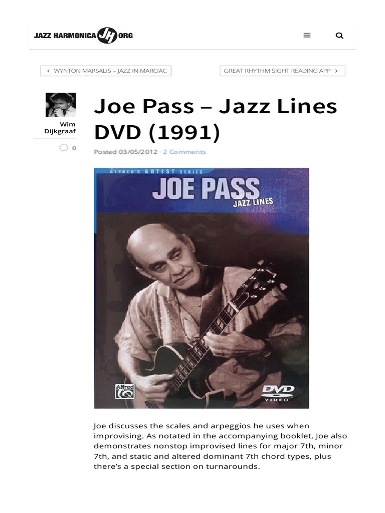 Joe Pass - Jazz Lines DVD Esquemavideo | PDF | Chord (Music