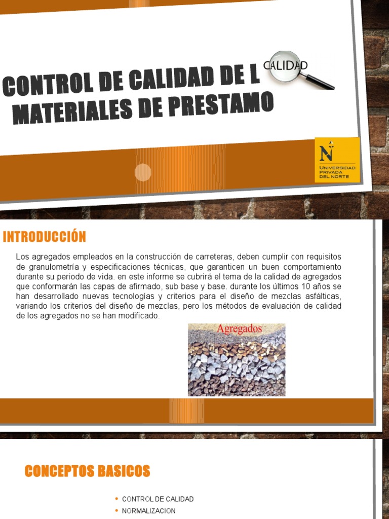 Control de Calidad en Materiales de Construcción | PDF | Densidad ...