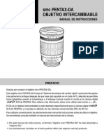 SMC PENTAX-DA OBJETIVO INTERCAMBIABLE