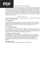 The Rate Theory of Chromatography