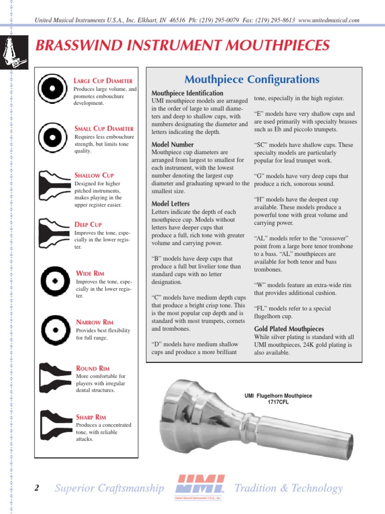 United Musical Instrument Mouthpieces Tuba Trombone Free 30day Trial Scribd