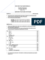 Test de Evaluare Iniţială Vi - Barem