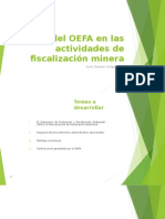 El Rol Del OEFA en Las Actividades de Fiscalización Minera