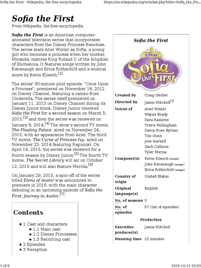 Sofia The First | Download Free PDF | The Walt Disney Company | Television