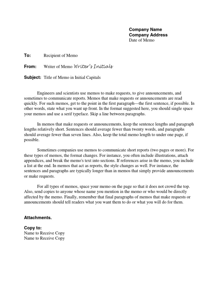 Memo style research paper picture