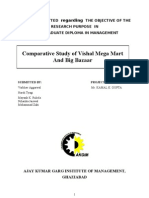 Comparative Study of Vishal Mega Mart and Big Bazaar: Regarding