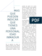 Personalidad Inmadura