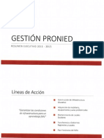 Pronied: Gestión 2011-15 (Resumen)