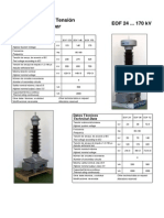 Transformador de Tensión Datos Técnicos