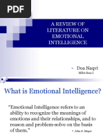 A Review of Literature On Emotional Intelligence: Doa Naqvi