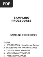 Sampling Procedures